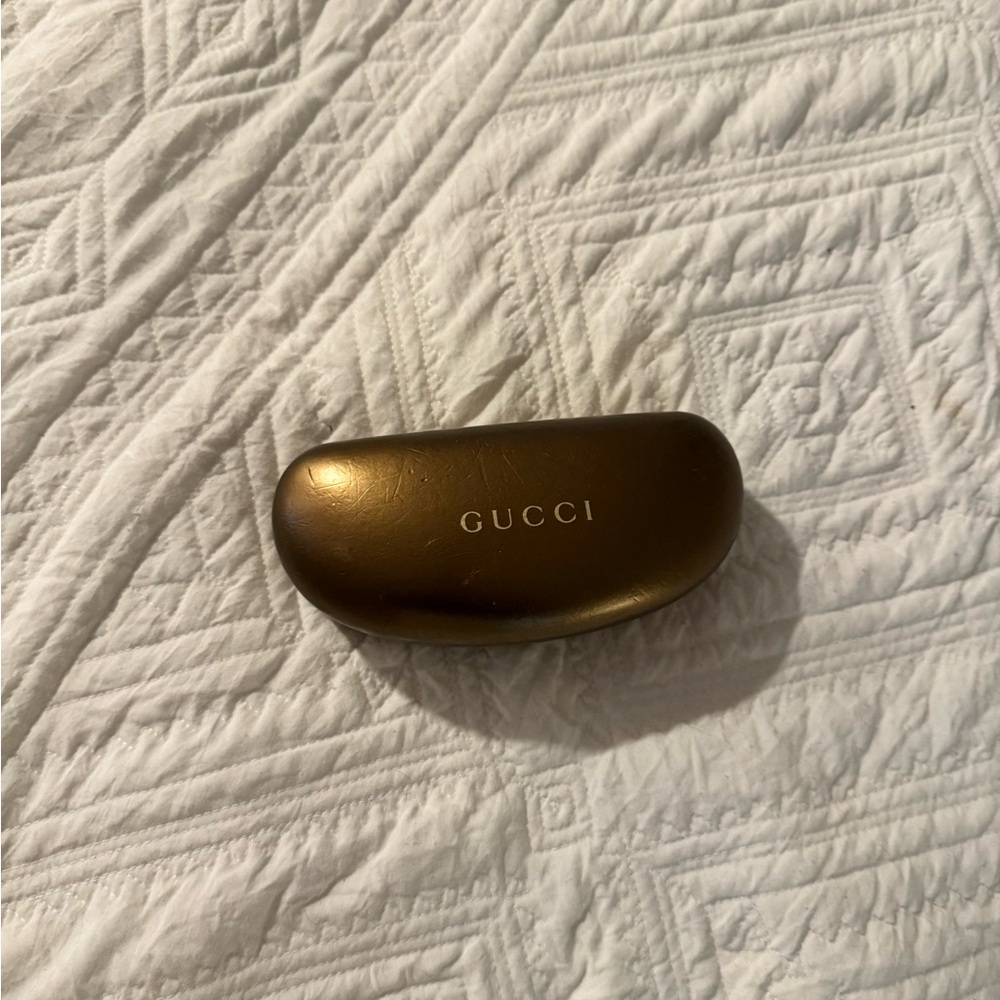 Gucci Metallic Gold Eyewear Case
